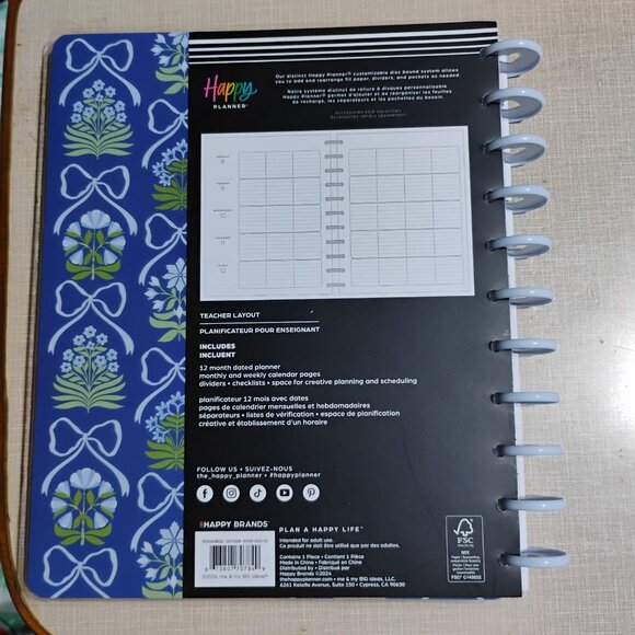 New Happy Planner Garden Trellis Teacher 12-Month Planner July 2025-June 2026 - Picture 6 of 9